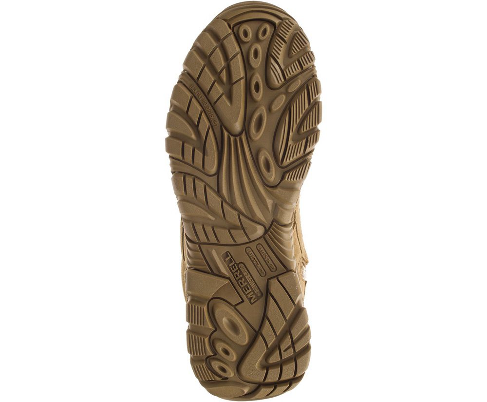 Merrell Boots Khaki - Moab 2 8\" Defense Zip Comp Toe - Womens 89WRBDJGF
